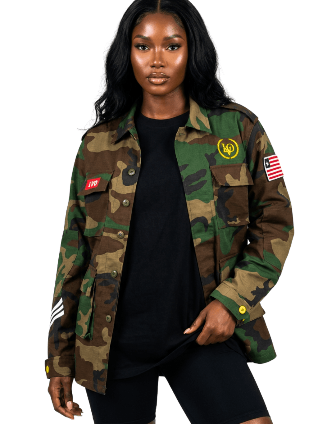 LVO Unisex WAR READY – NO WARNINGS Tactical Camo Field Jacket - LIB Vibes Only LLC.