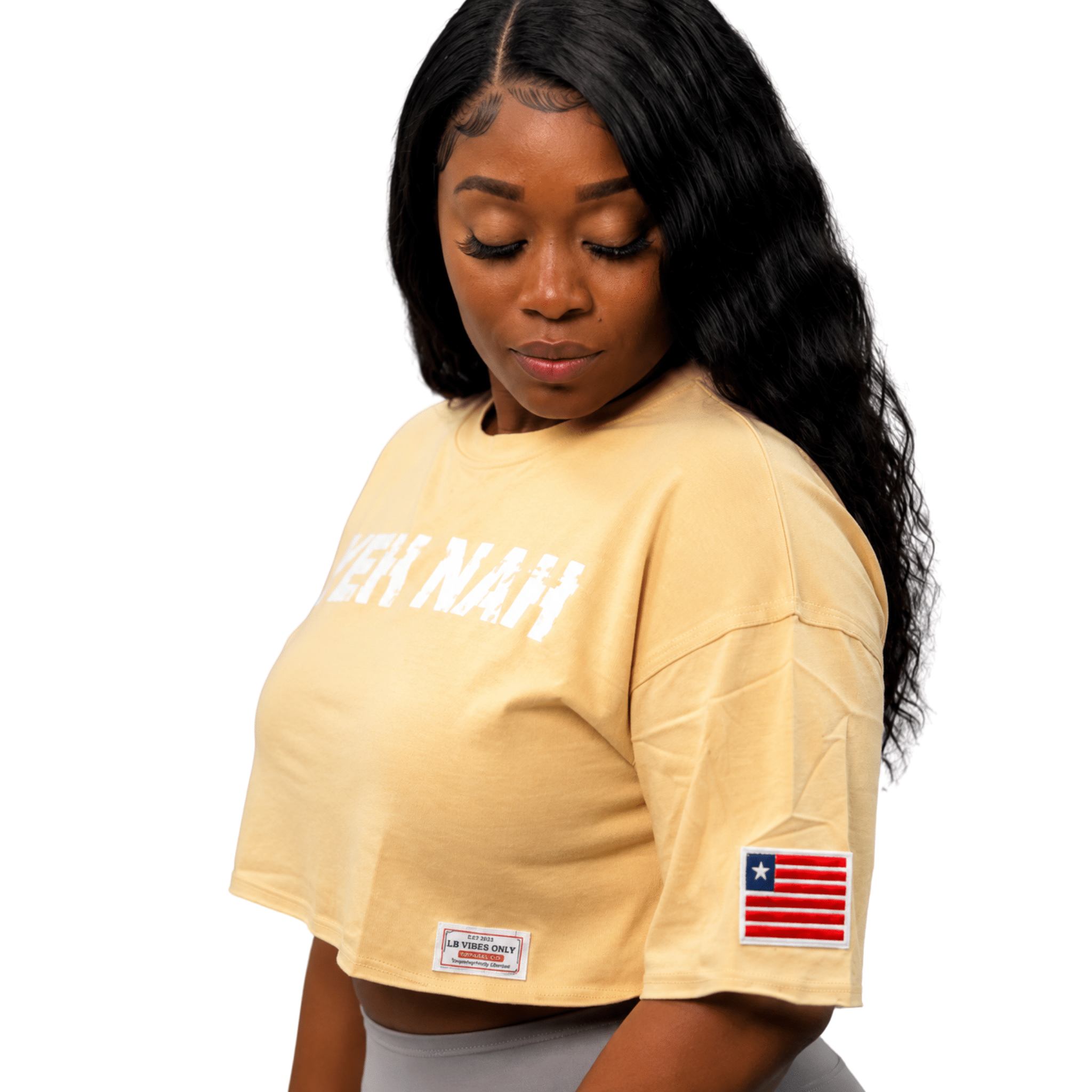 LVO YEH NAH Cropped Tee - LIB Vibes Only LLC.