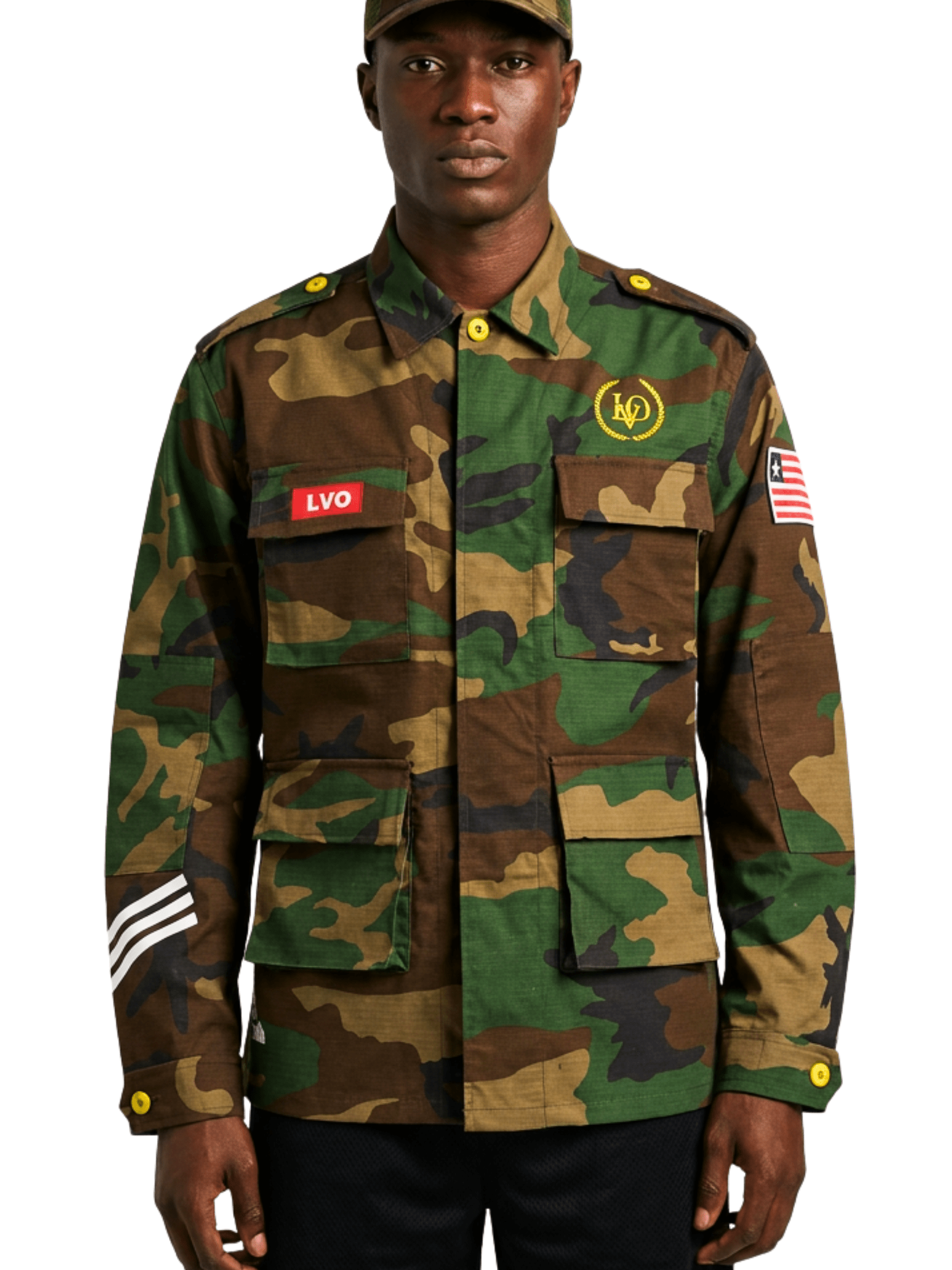 LVO Unisex WAR READY – NO WARNINGS Tactical Camo Field Jacket - LIB Vibes Only LLC.