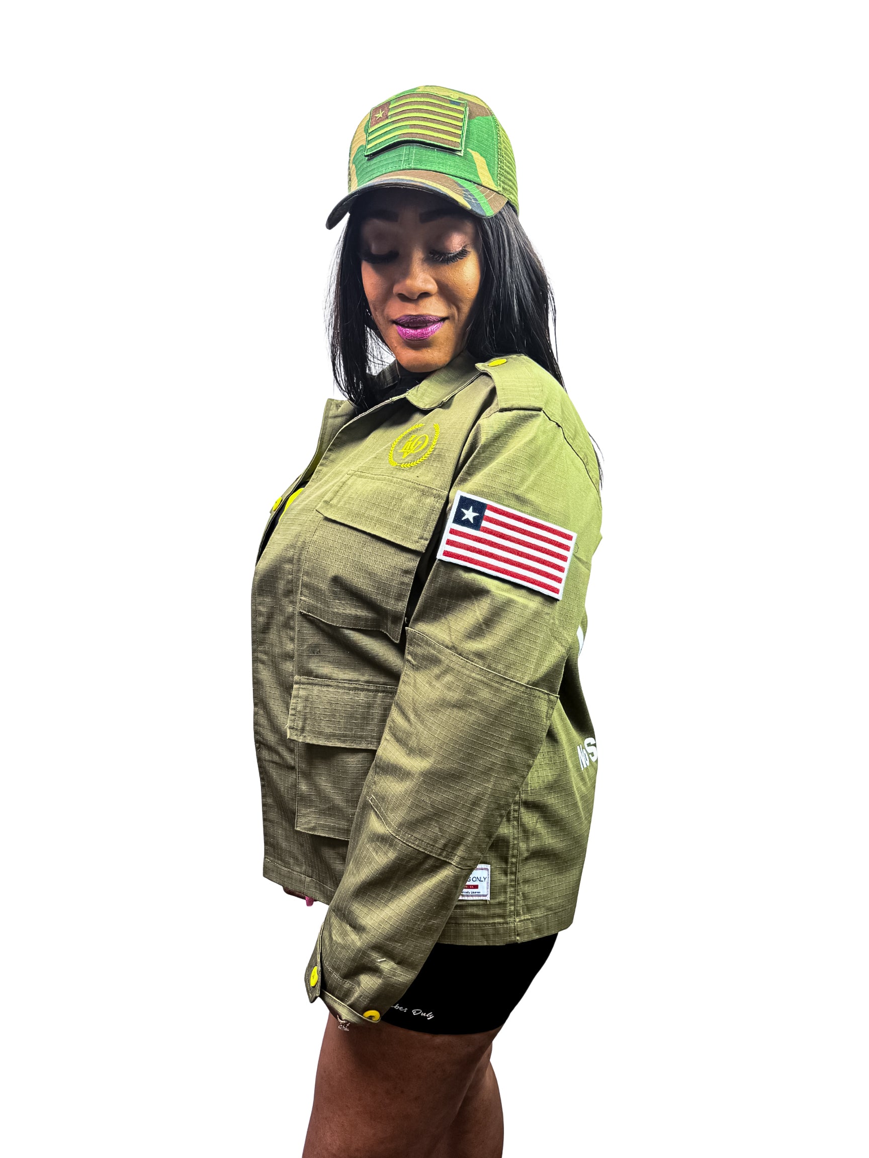 LVO WAR READY – NO WARNINGS Solid Olive Field Jacket - LIB Vibes Only LLC.