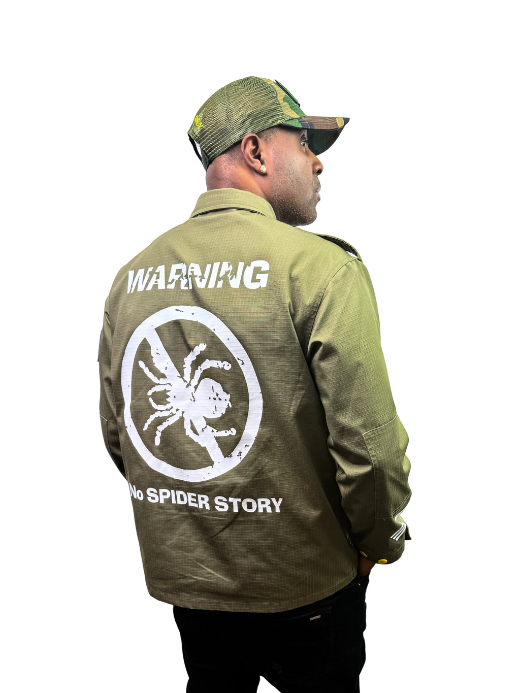 LVO WAR READY – NO WARNINGS Solid Olive Field Jacket - LIB Vibes Only LLC.