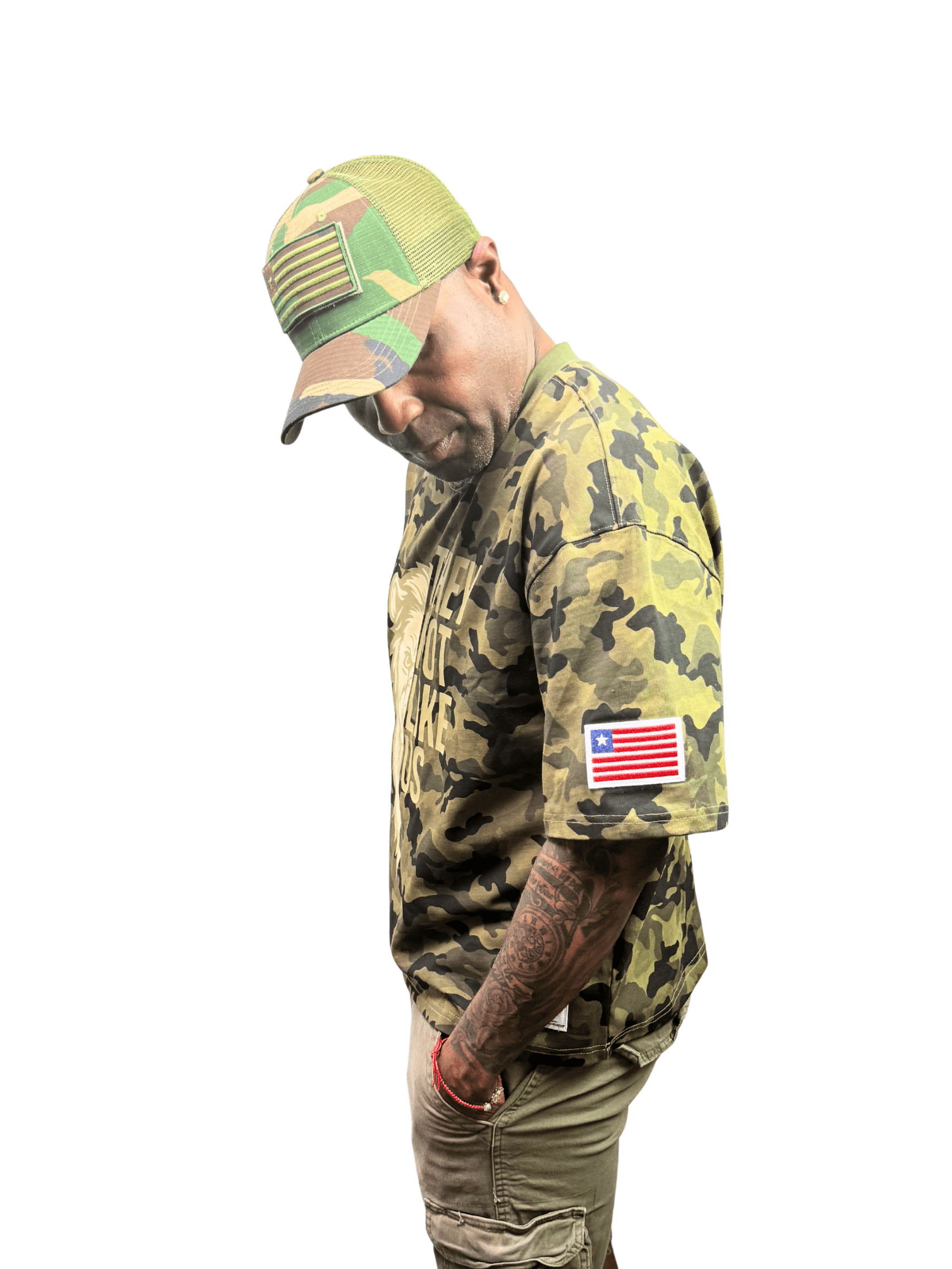 LVO WAR READY – NO WARNINGS Tactical Short - Sleeve Camo Tee - LIB Vibes Only LLC.