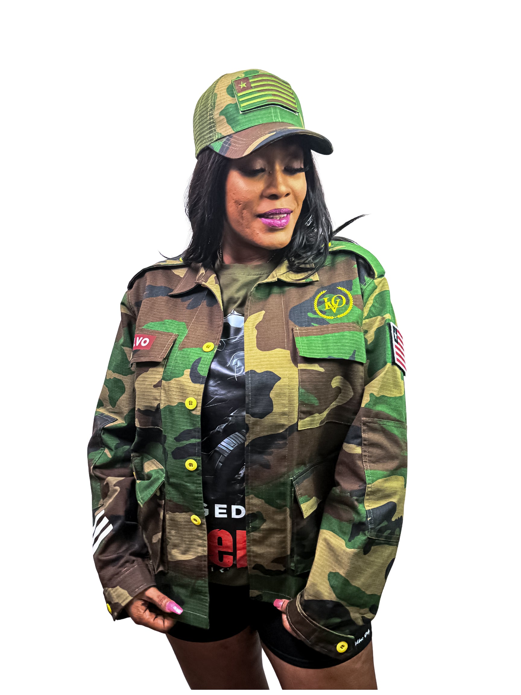 LVO WAR READY – NO WARNINGS Tactical Camo Field Jacket - LIB Vibes Only LLC.