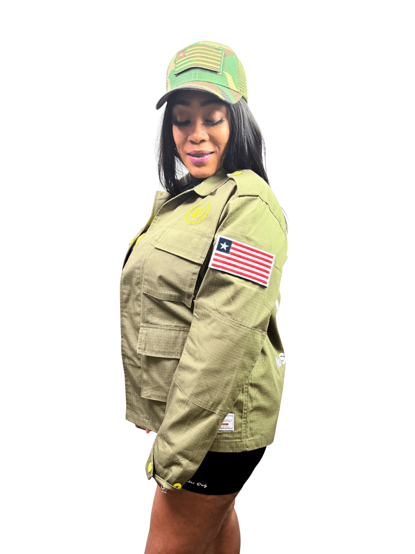 LVO WAR READY – NO WARNINGS Solid Olive Field Jacket - LIB Vibes Only LLC.