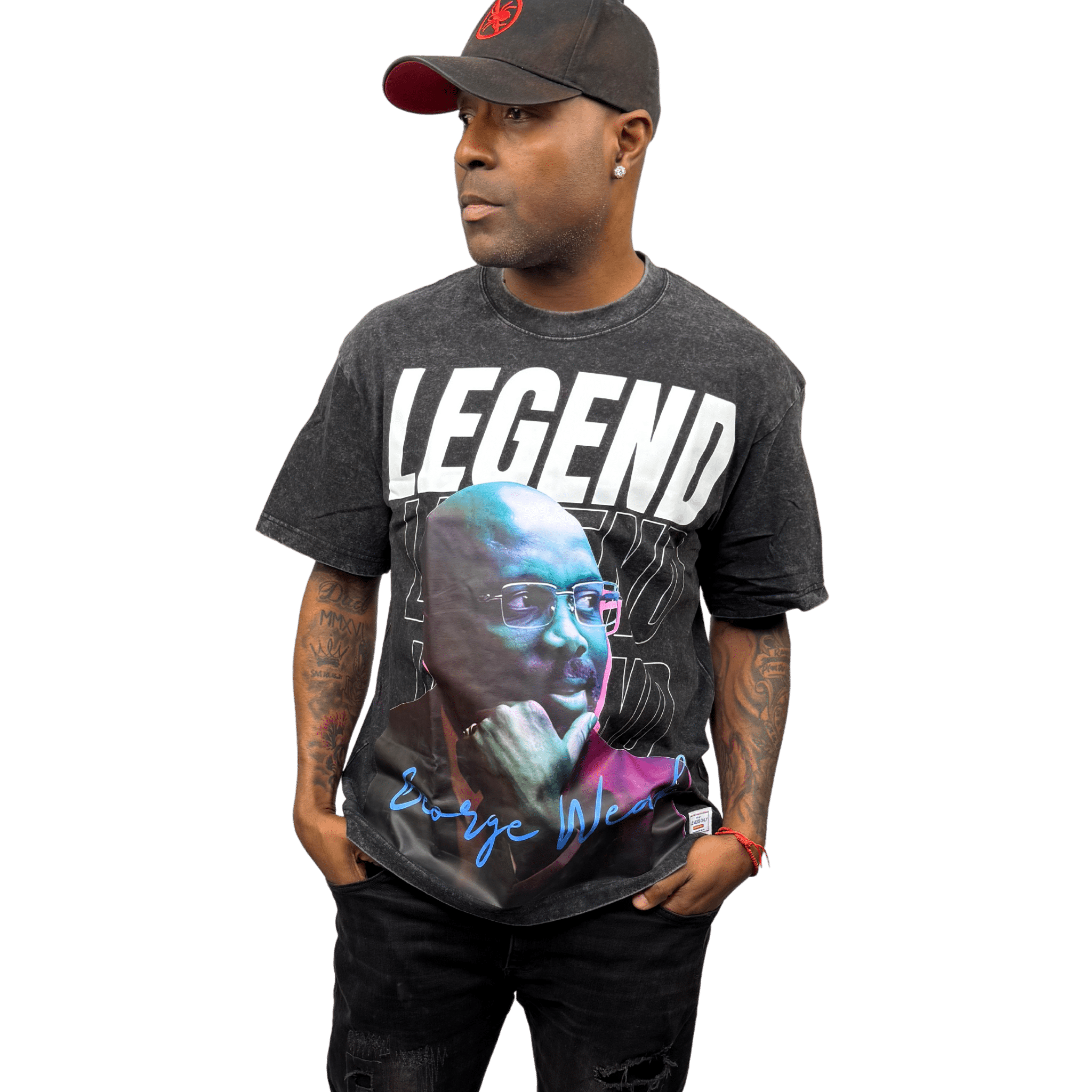 LVO – George Weah “LEGEND” Tee (Icons Collection – Limited Edition) - LIB Vibes Only LLC.