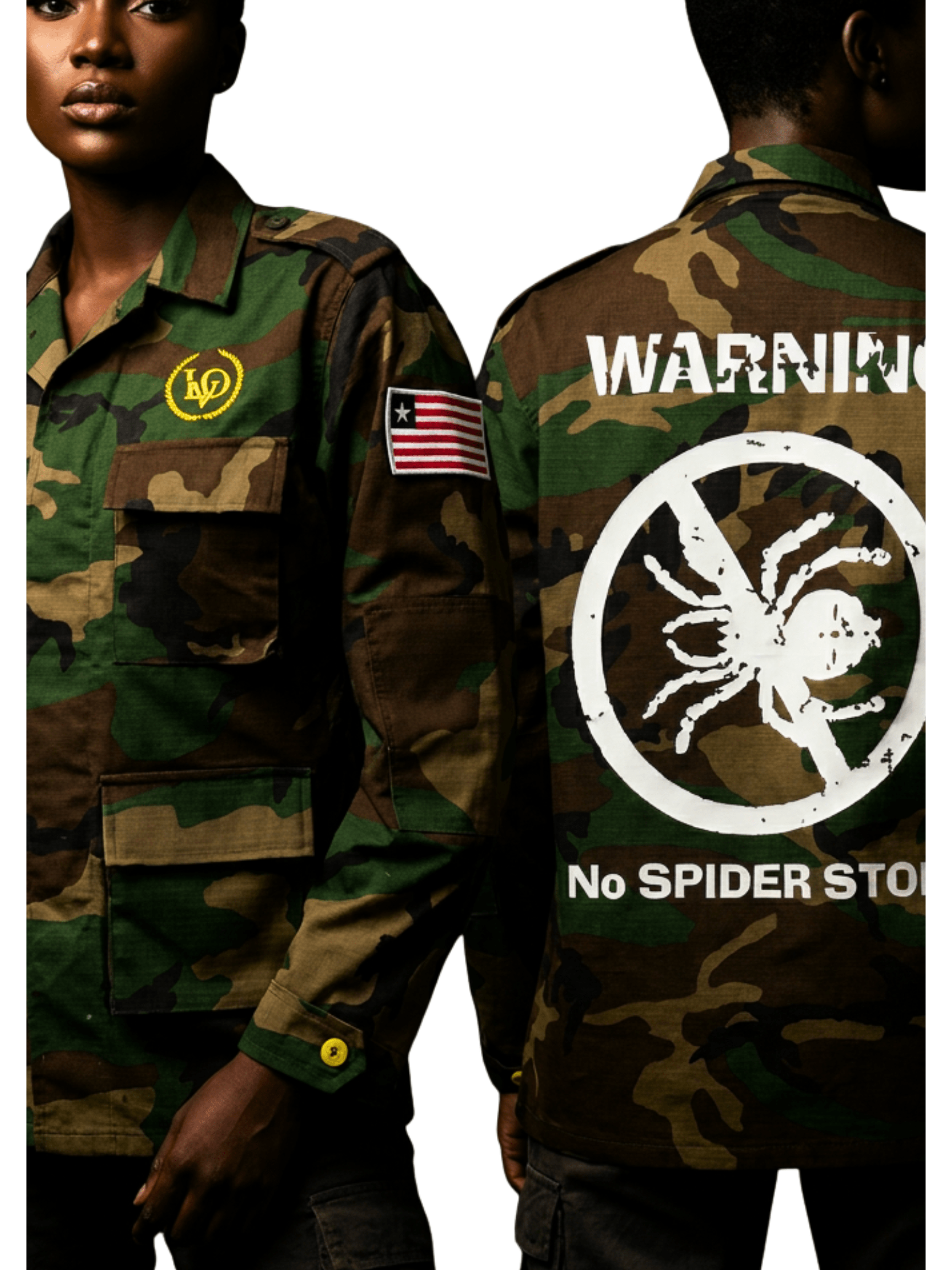 LVO Unisex WAR READY – NO WARNINGS Tactical Camo Field Jacket - LIB Vibes Only LLC.