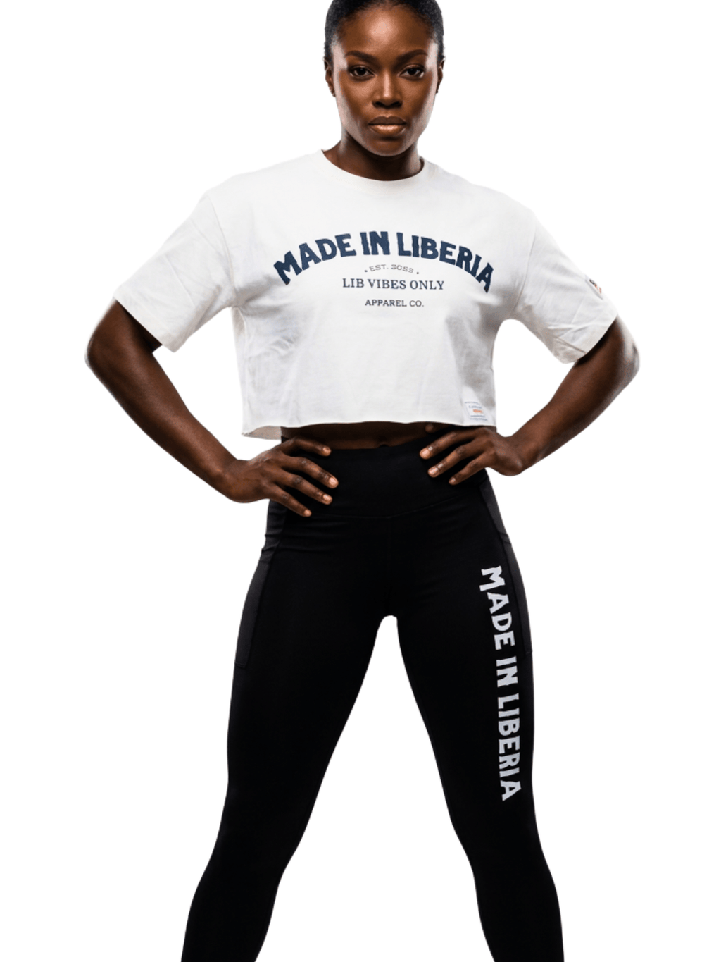 LVO Made in Liberia Cropped Tee - LIB Vibes Only LLC.