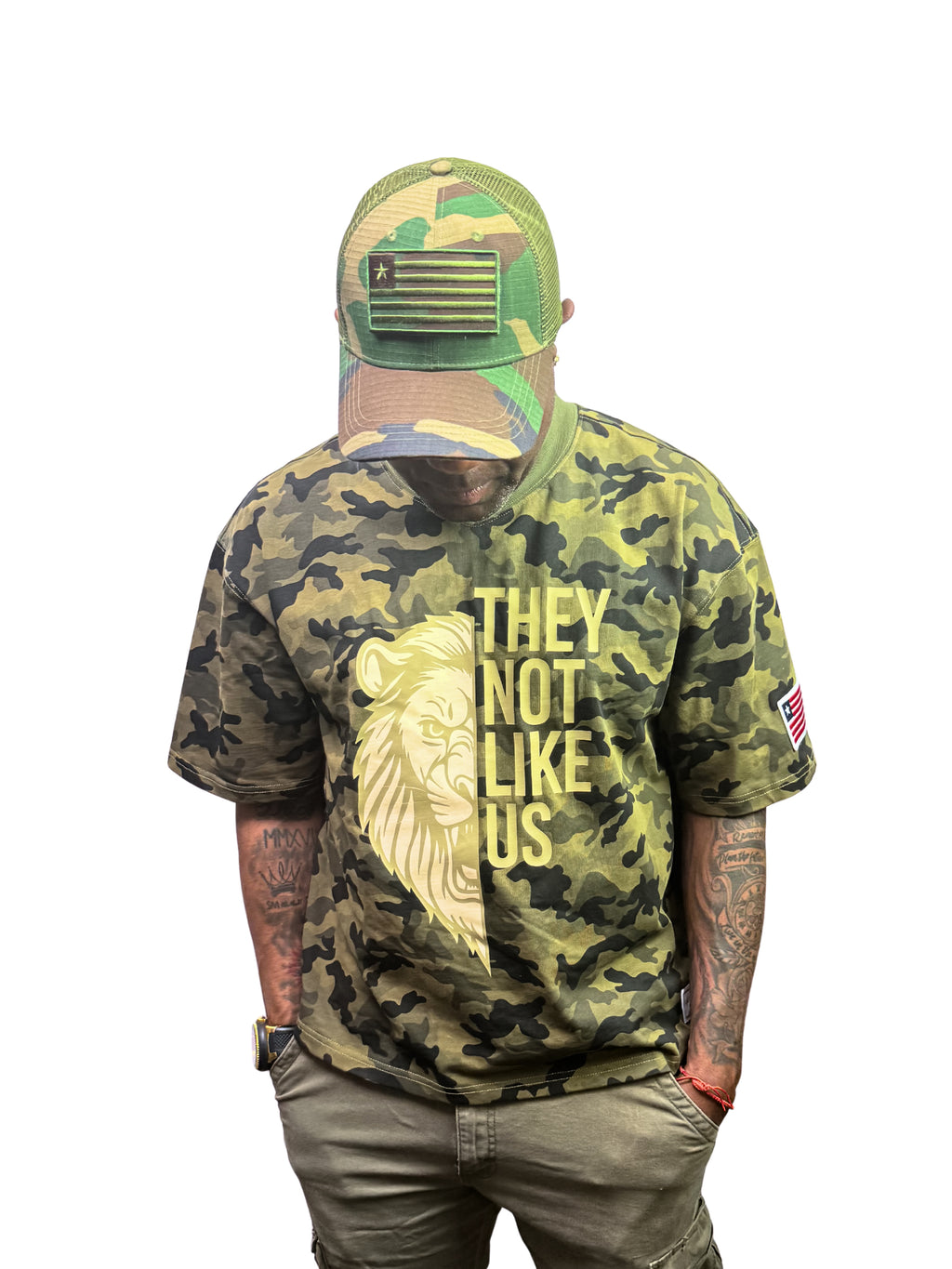LVO WAR READY – NO WARNINGS Tactical Short - Sleeve Camo Tee - LIB Vibes Only LLC.