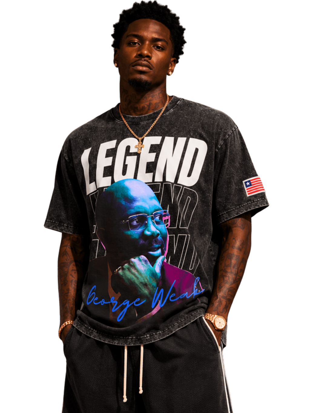 LVO Unisex George Weah "LEGEND" Tee (Icons Collection – Limited Edition) - LIB Vibes Only LLC.