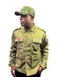 LVO WAR READY – NO WARNINGS Solid Olive Field Jacket - LIB Vibes Only LLC.