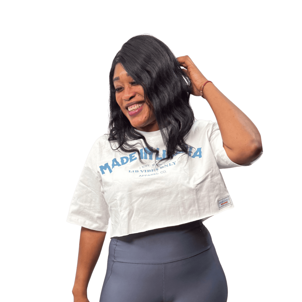 LVO Made in Liberia Cropped Tee - LIB Vibes Only LLC.