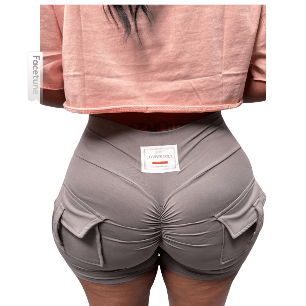 LVO VibeLift Sculpt Cargo Shorts - LIB Vibes Only LLC.