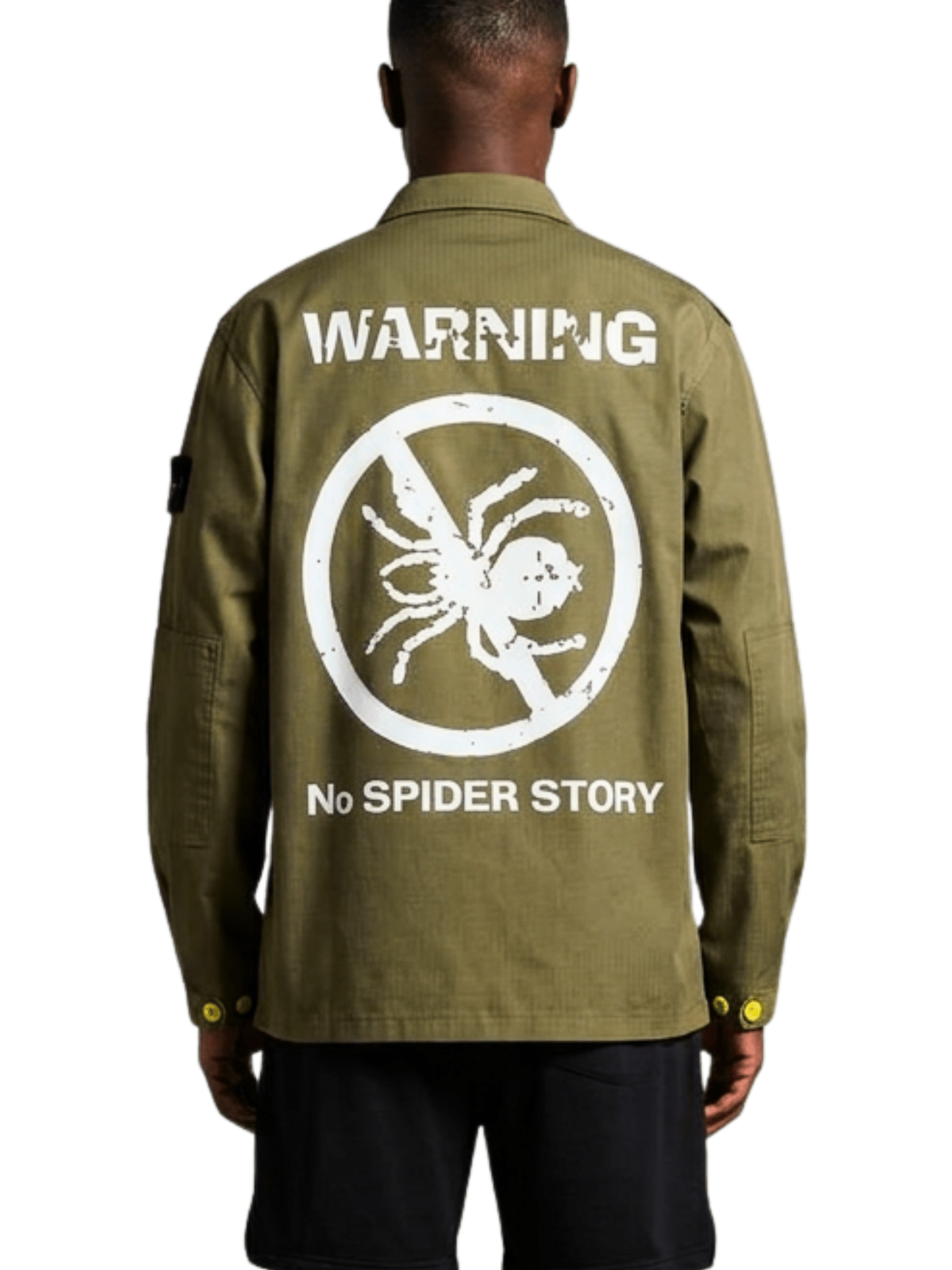 LVO Unisex WAR READY – NO WARNINGS Solid Olive Field Jacket - LIB Vibes Only LLC.
