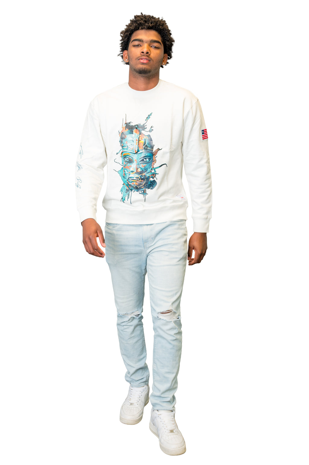 LVO Tribal Mask Crewneck - LIB Vibes Only LLC.