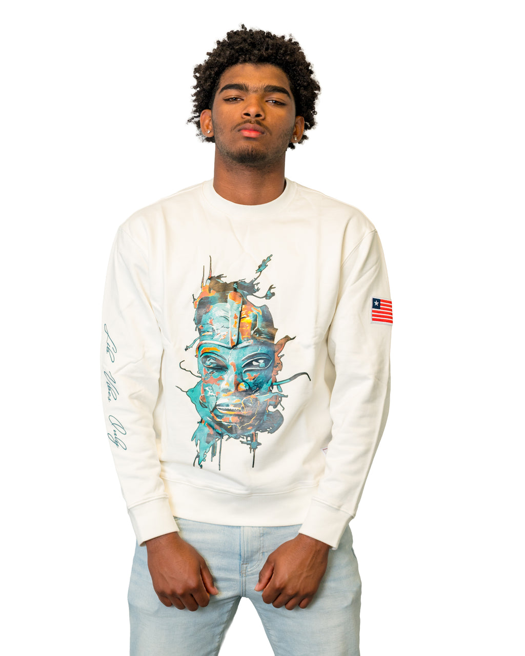 LVO Tribal Mask Crewneck - LIB Vibes Only LLC.