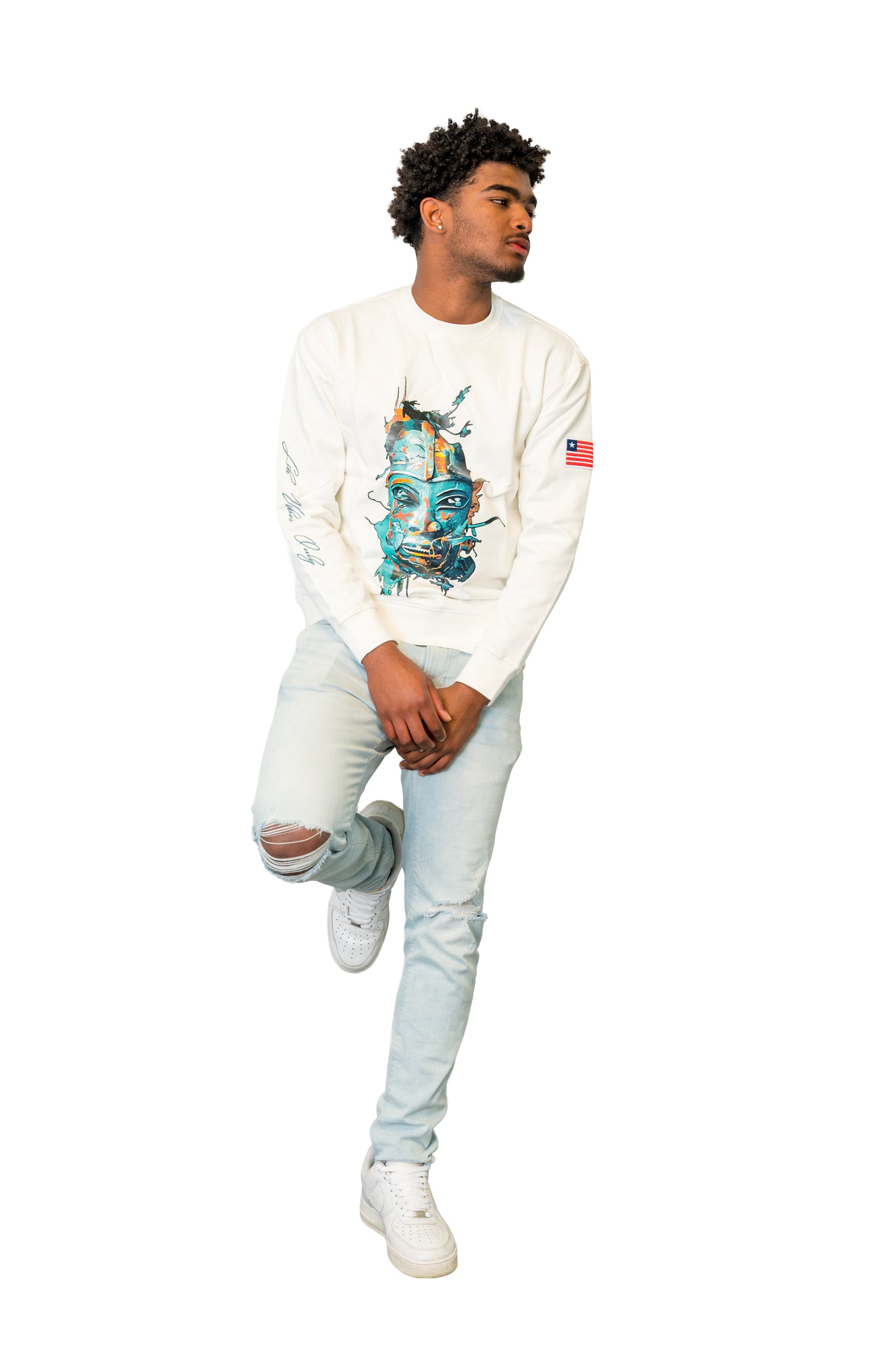 LVO Tribal Mask Crewneck - LIB Vibes Only LLC.