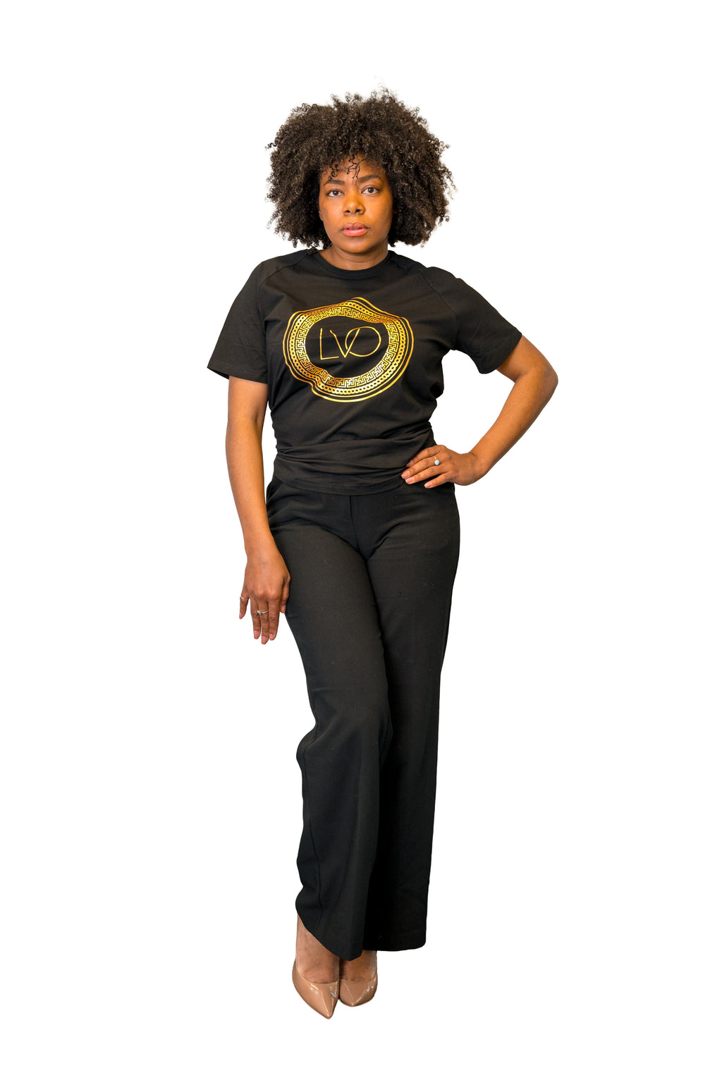 LVO Royal Gold Emblem Tee - LIB Vibes Only LLC.