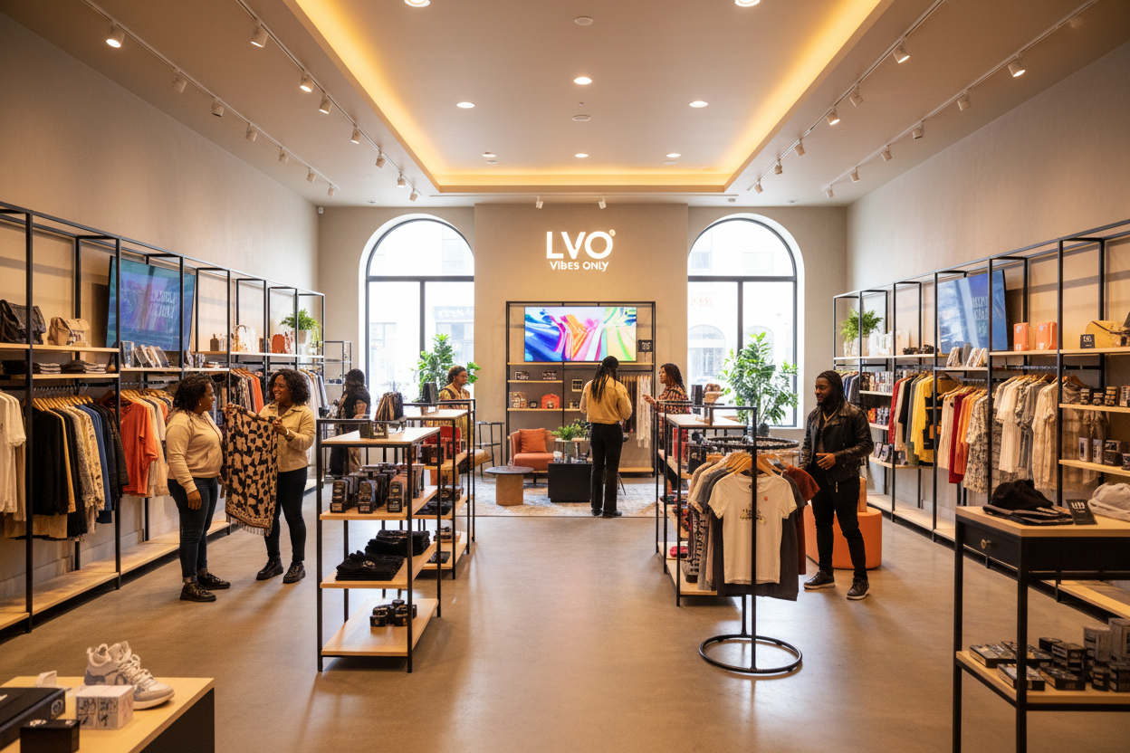 black customers shopping in an LVO store